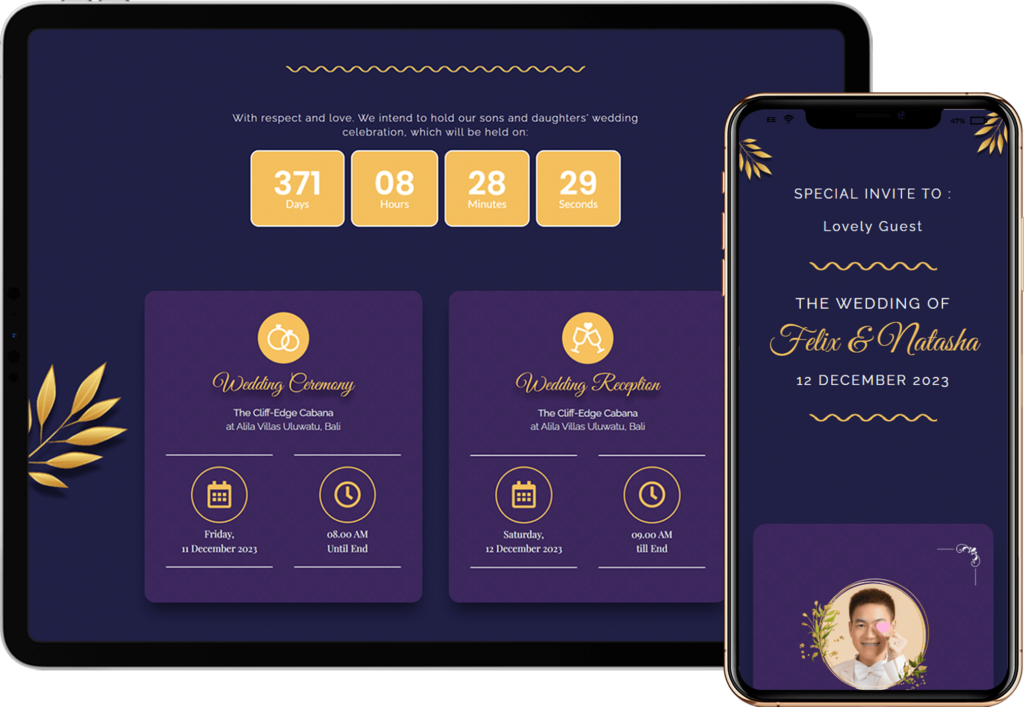 Digital Wedding Invitations, Custom Websites & Elegant Magazines Services